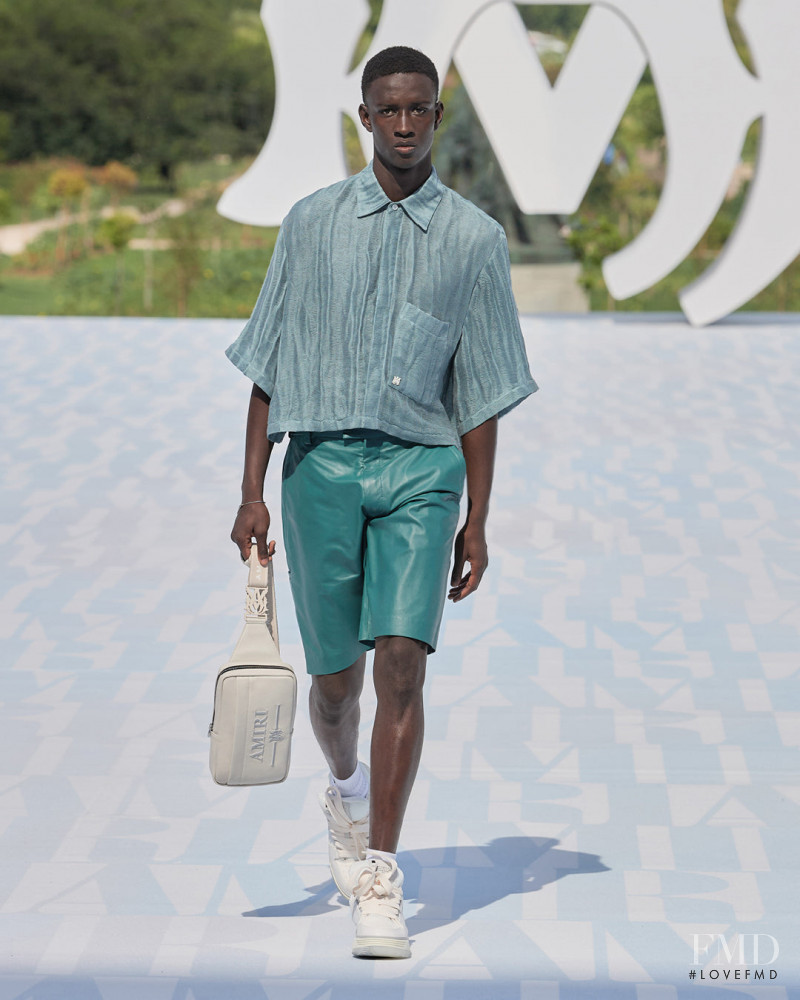 Lamine Faty featured in  the Amiri fashion show for Spring/Summer 2023