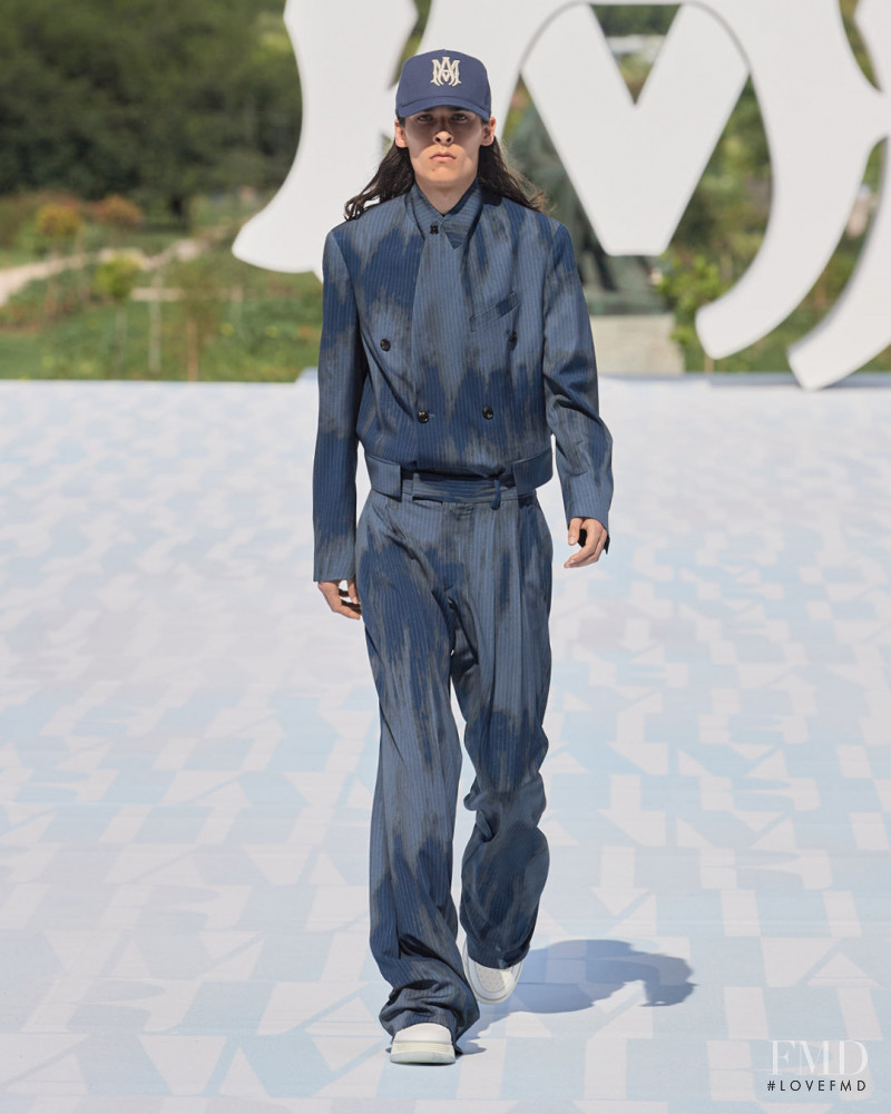 Bruno Krahl featured in  the Amiri fashion show for Spring/Summer 2023