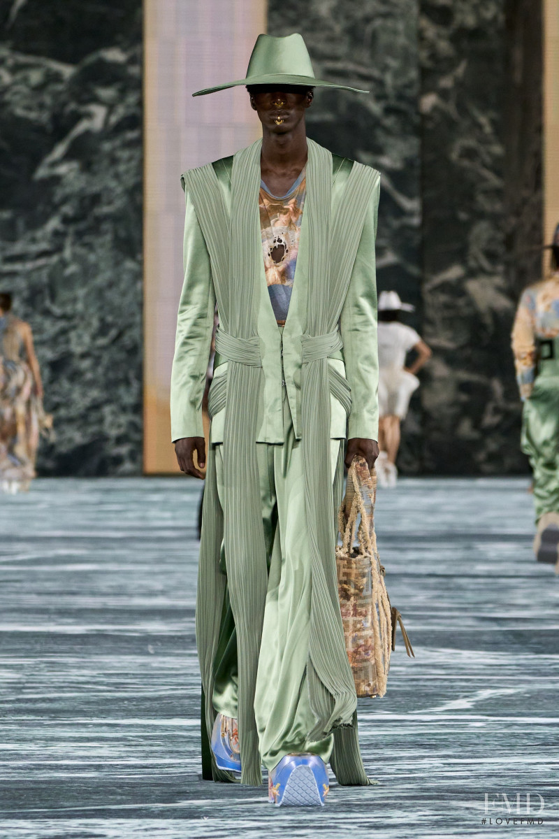 Cherif Douamba featured in  the Balmain fashion show for Spring/Summer 2023