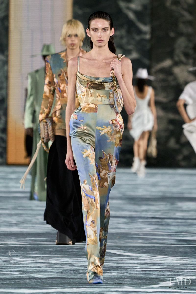 Riahn Griffiths featured in  the Balmain fashion show for Spring/Summer 2023