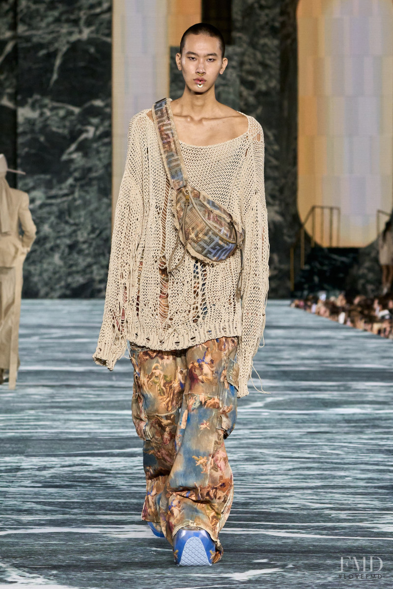 Yuto Ebihara featured in  the Balmain fashion show for Spring/Summer 2023