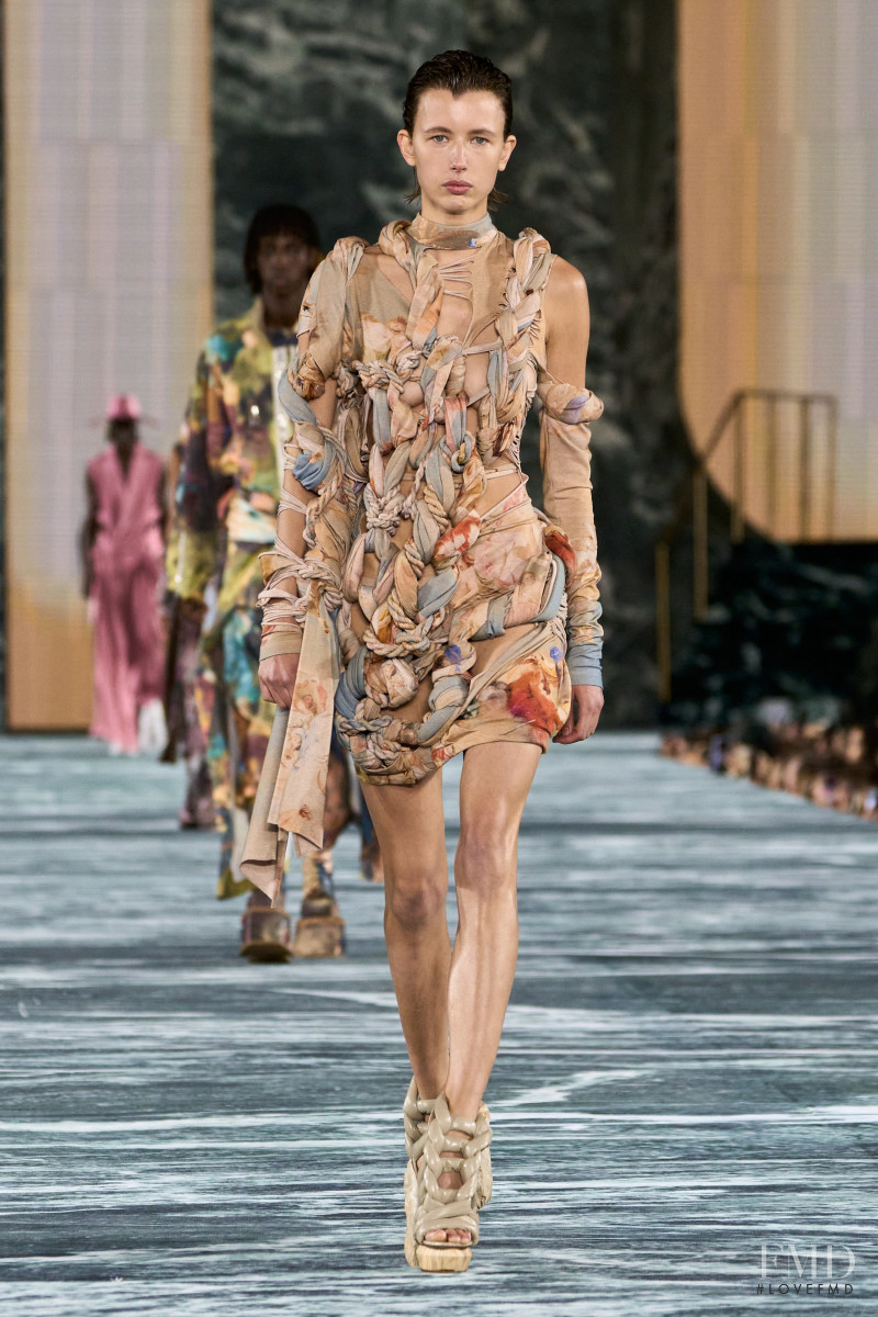 Nora Svenson featured in  the Balmain fashion show for Spring/Summer 2023