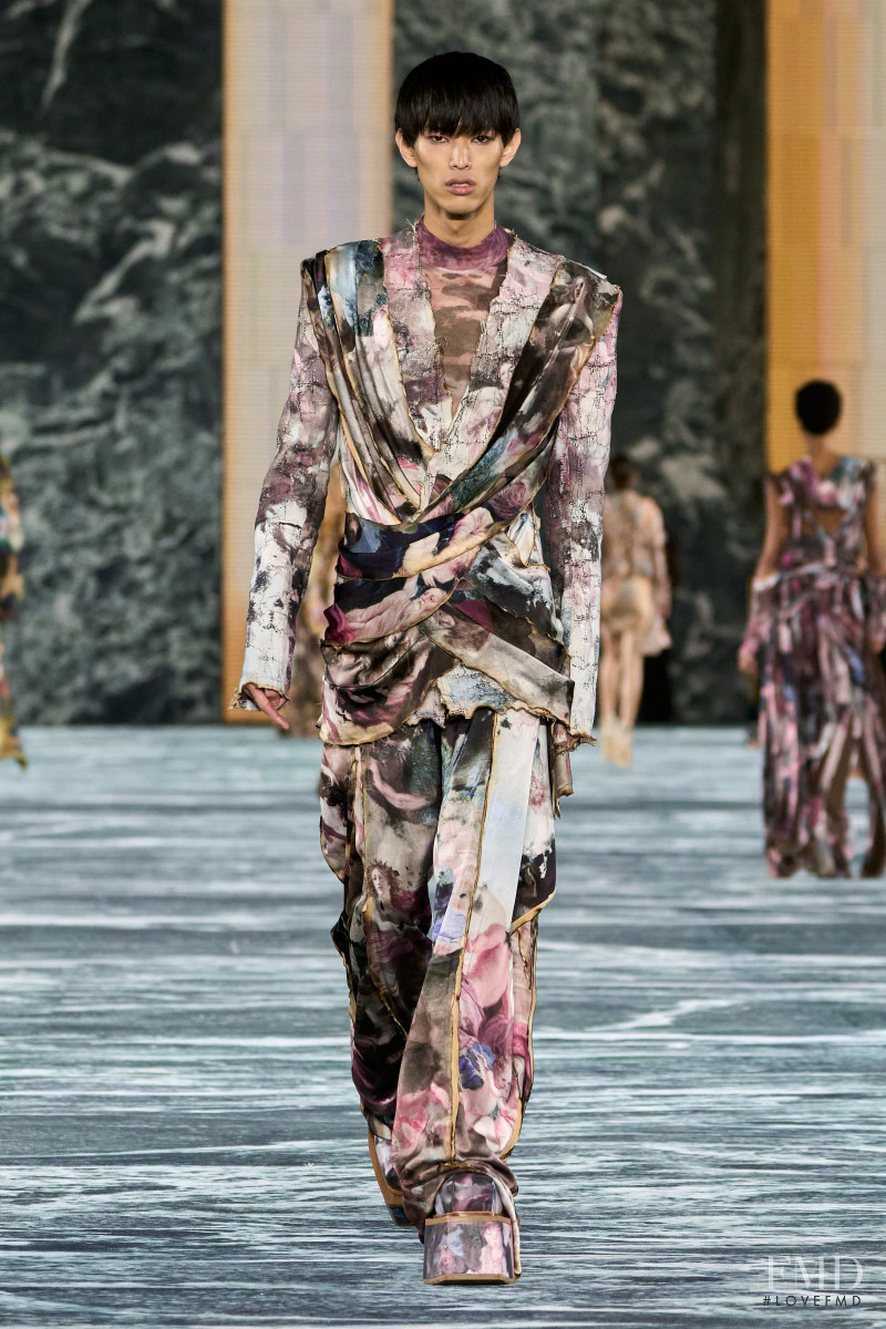 Daiki Koga featured in  the Balmain fashion show for Spring/Summer 2023
