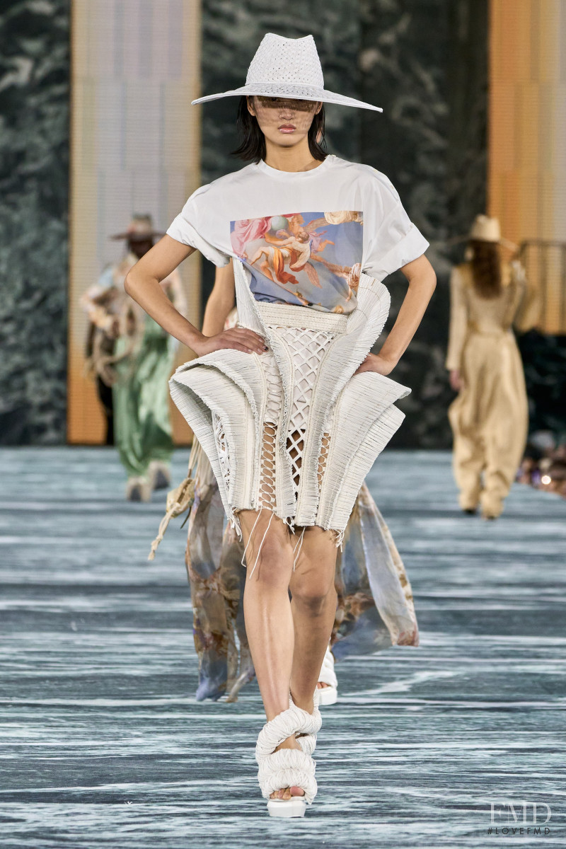 Yilan Hua featured in  the Balmain fashion show for Spring/Summer 2023