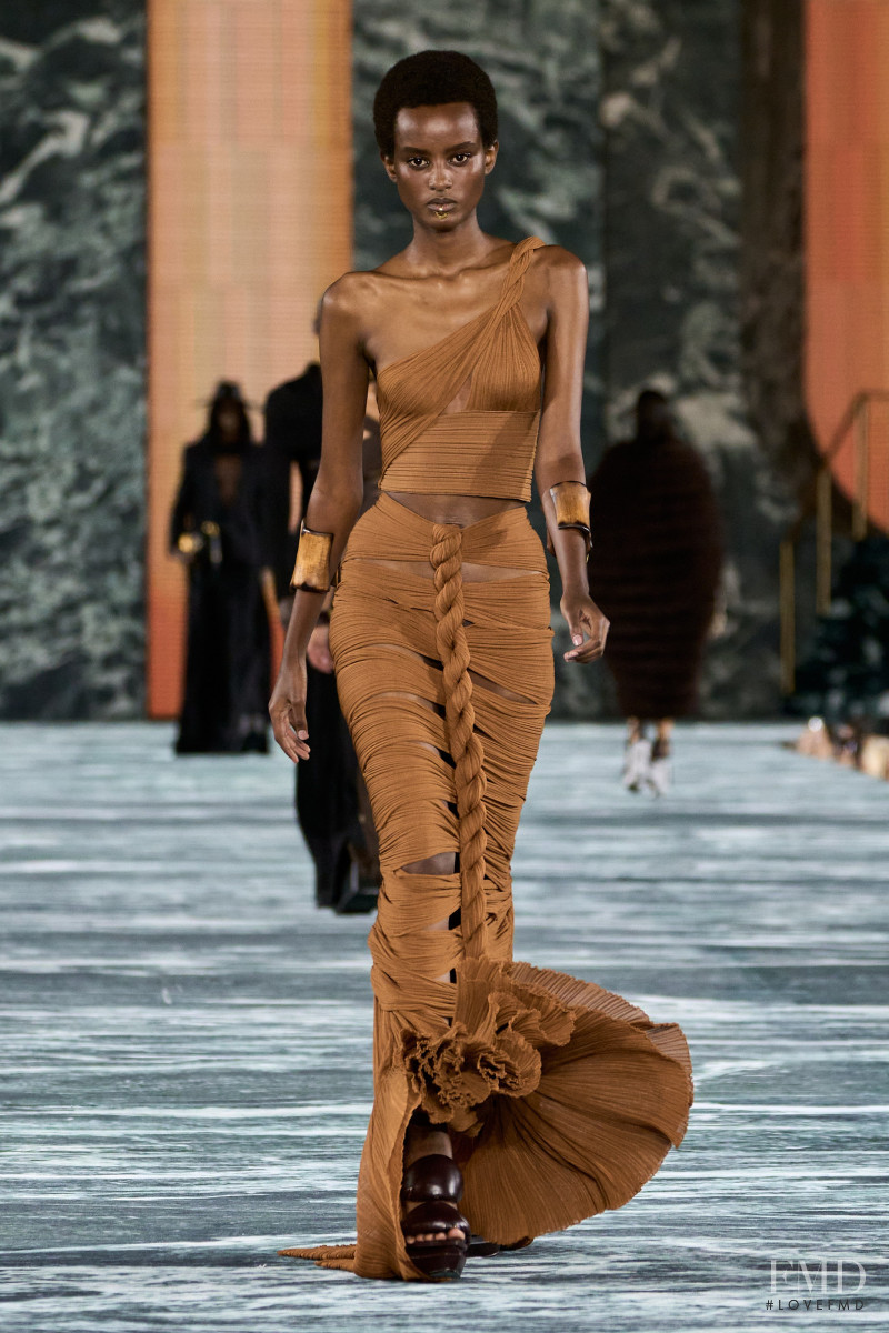 Ines Pamela featured in  the Balmain fashion show for Spring/Summer 2023