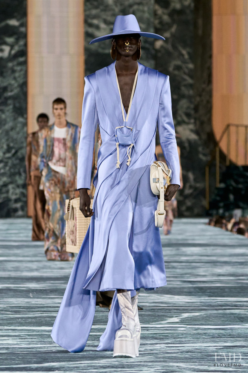 Momo Ndiaye featured in  the Balmain fashion show for Spring/Summer 2023