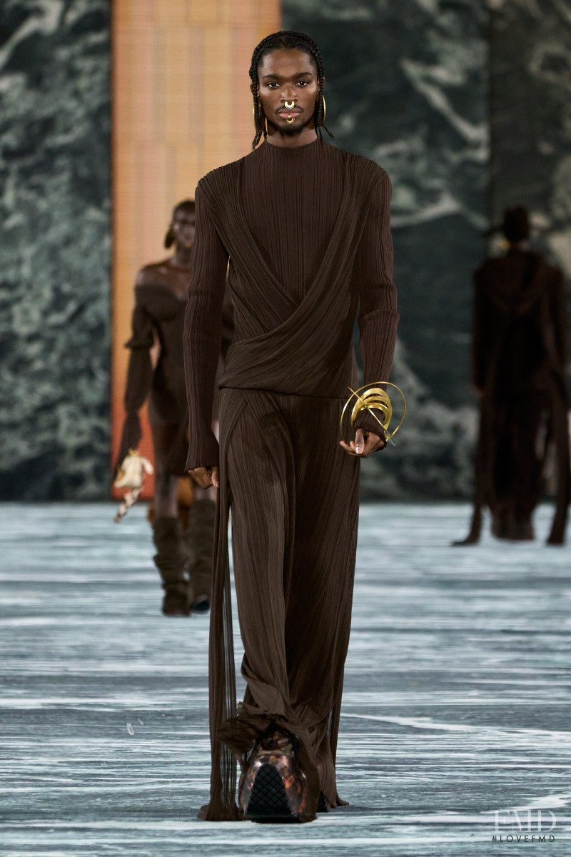 Alton Mason featured in  the Balmain fashion show for Spring/Summer 2023