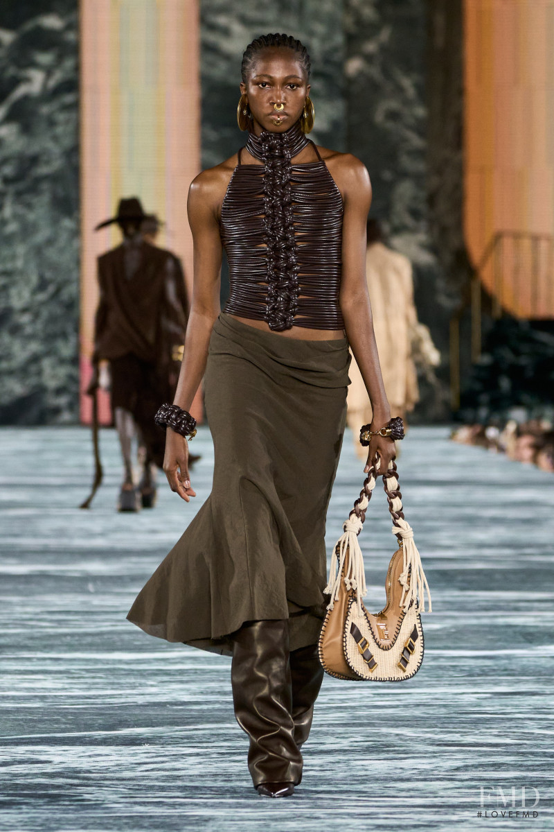 Rhenny Alade featured in  the Balmain fashion show for Spring/Summer 2023