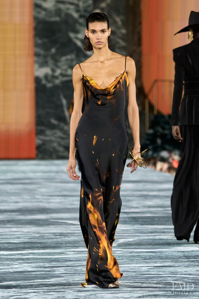 Barbara Valente featured in  the Balmain fashion show for Spring/Summer 2023