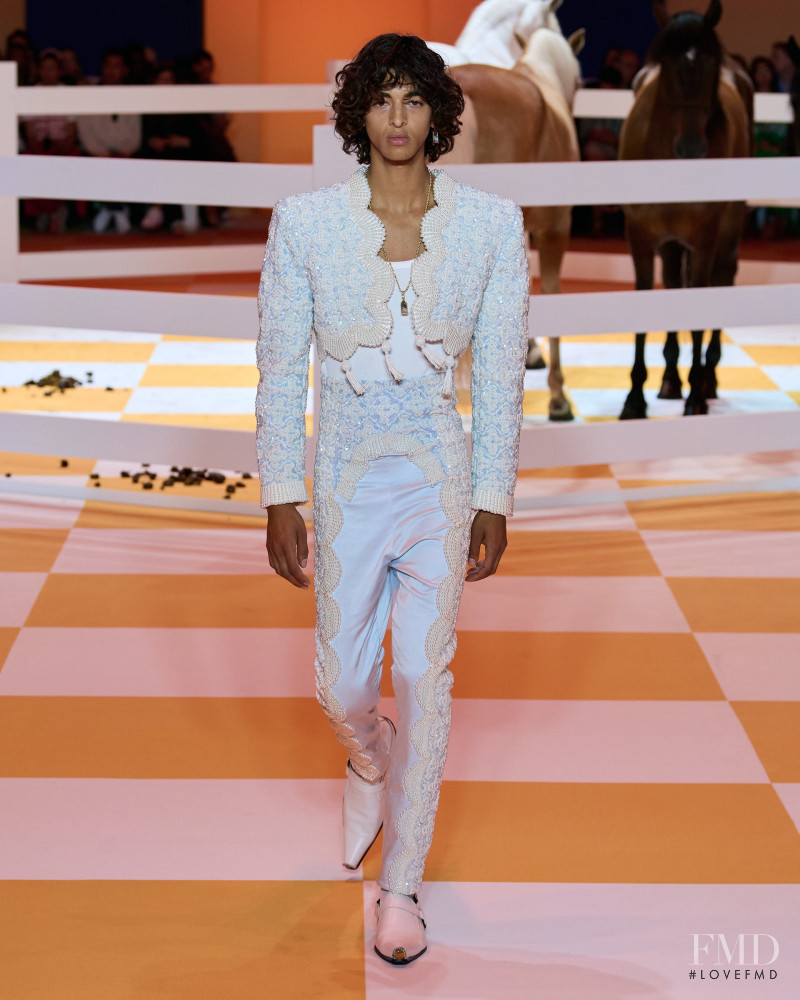 Teo Abihdana featured in  the Casablanca fashion show for Spring/Summer 2023