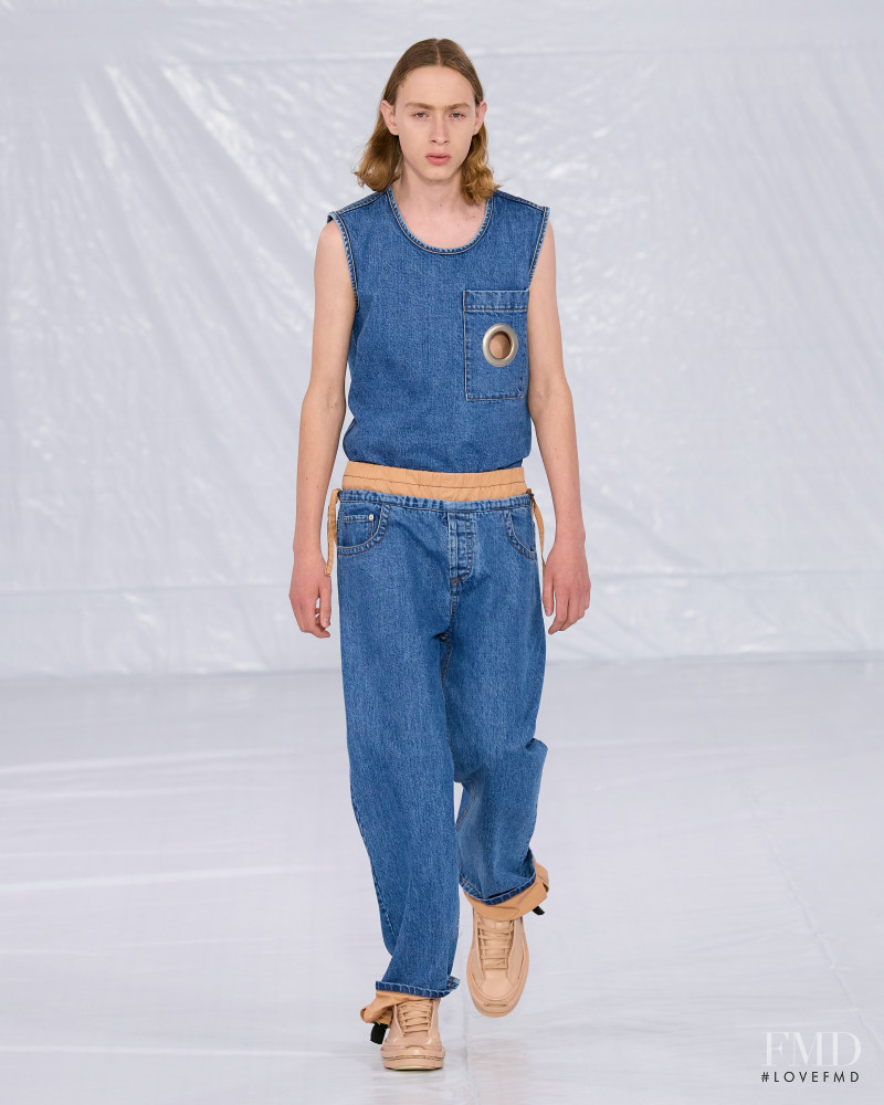 Oskar Helmbold featured in  the Craig Green fashion show for Spring/Summer 2023