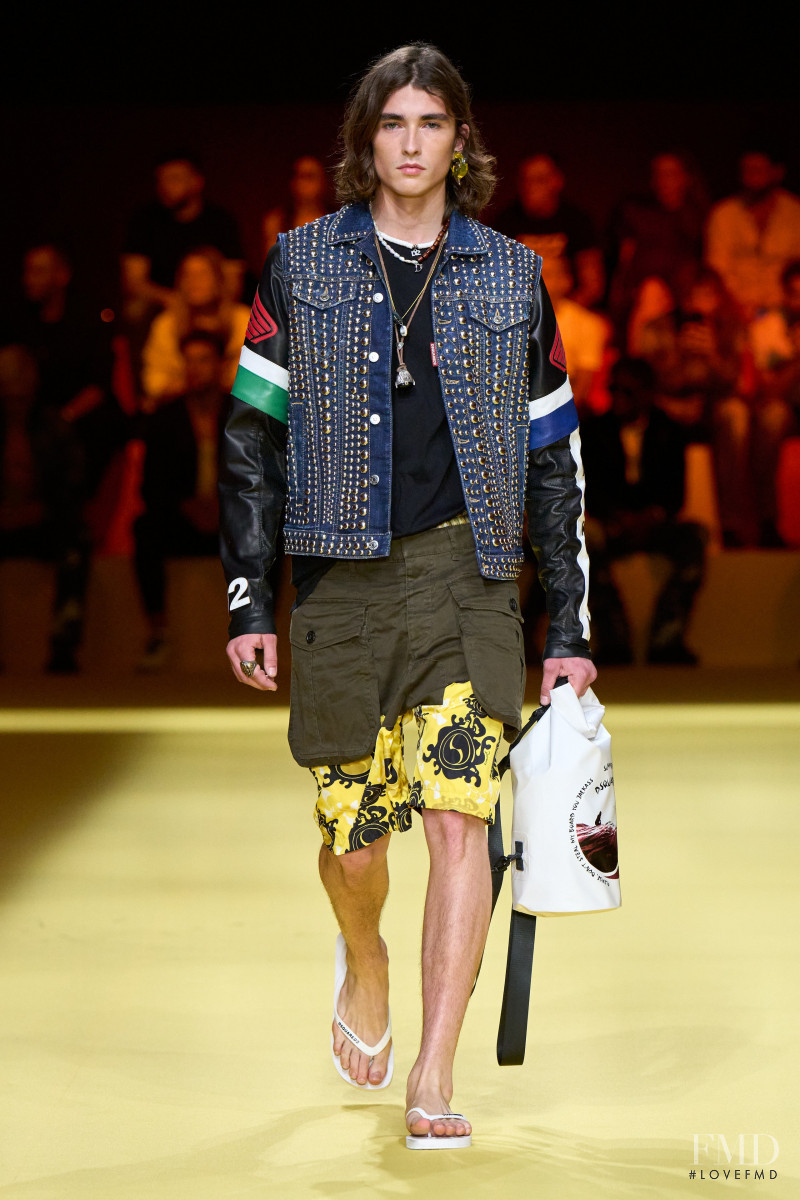 Maxim Emanuel Stromeyer featured in  the DSquared2 fashion show for Spring/Summer 2023