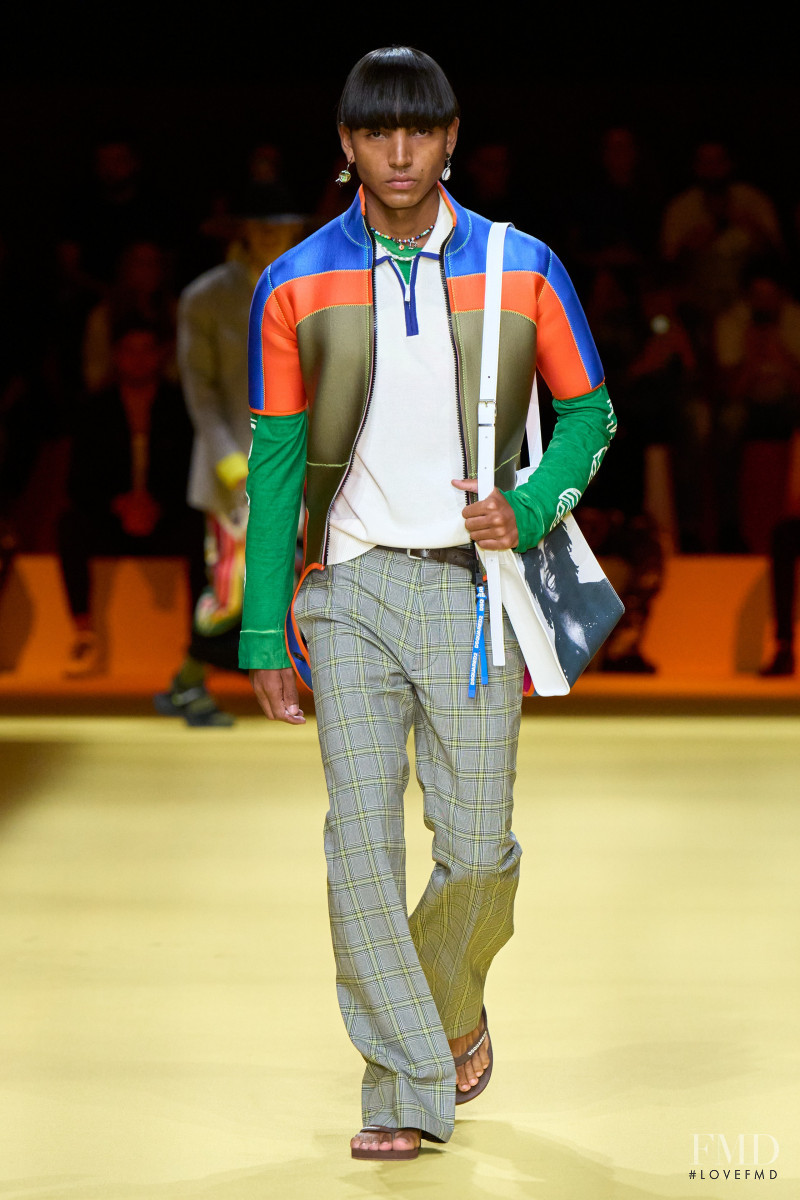 Noah Alef featured in  the DSquared2 fashion show for Spring/Summer 2023