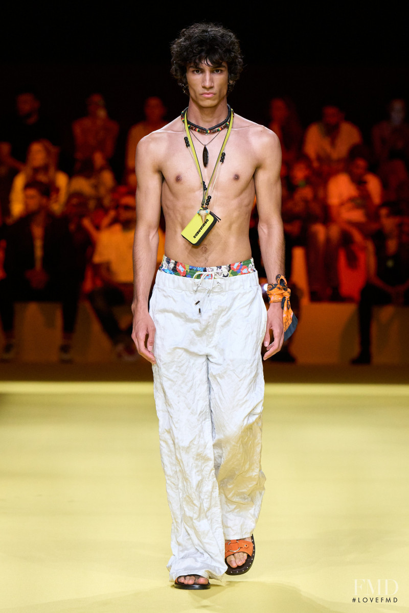 Duncan Yair featured in  the DSquared2 fashion show for Spring/Summer 2023