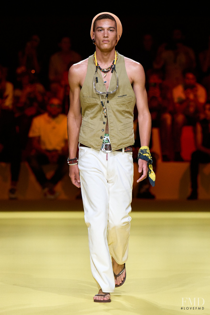 Marco Pickett featured in  the DSquared2 fashion show for Spring/Summer 2023