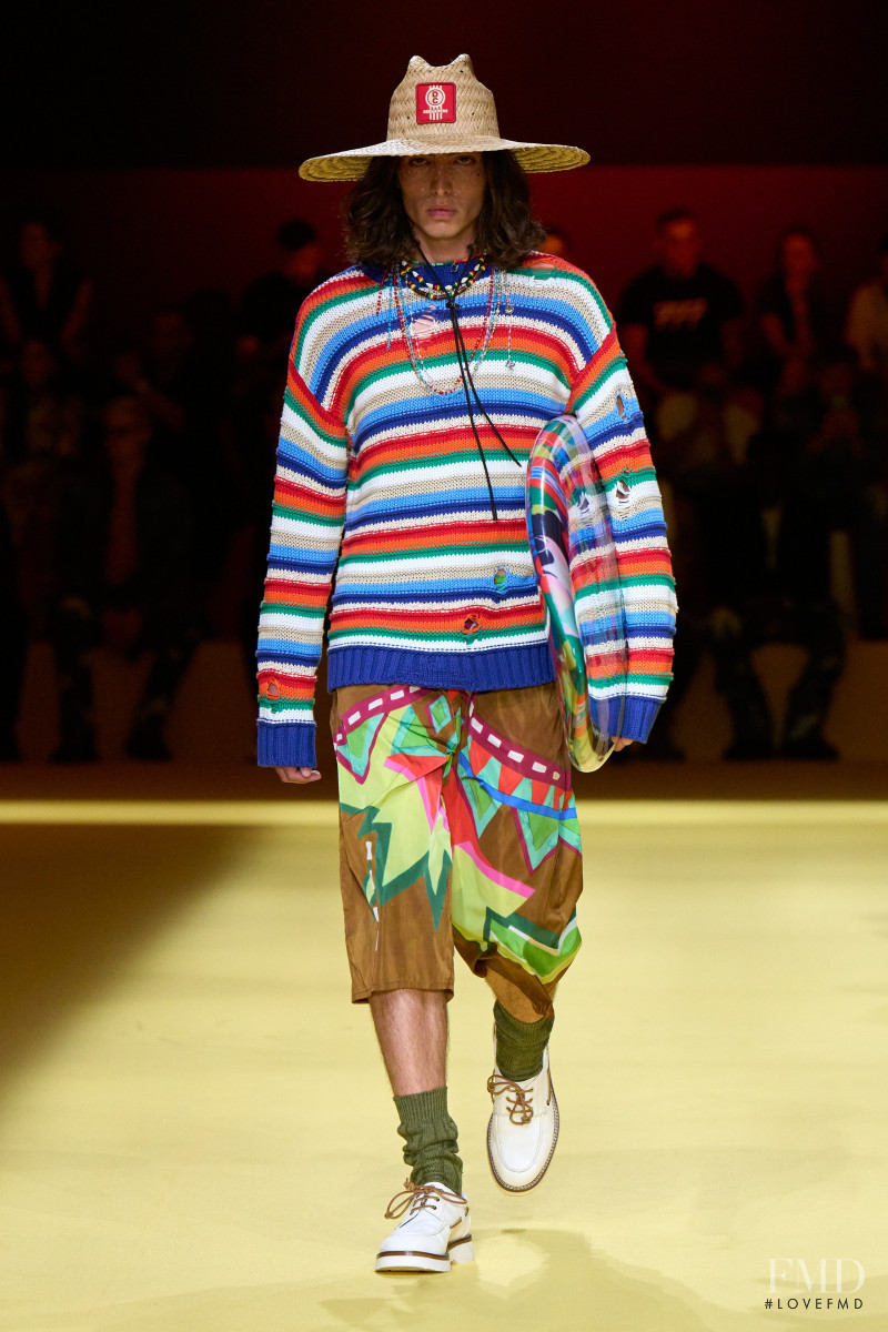 Antoine Puylaert featured in  the DSquared2 fashion show for Spring/Summer 2023