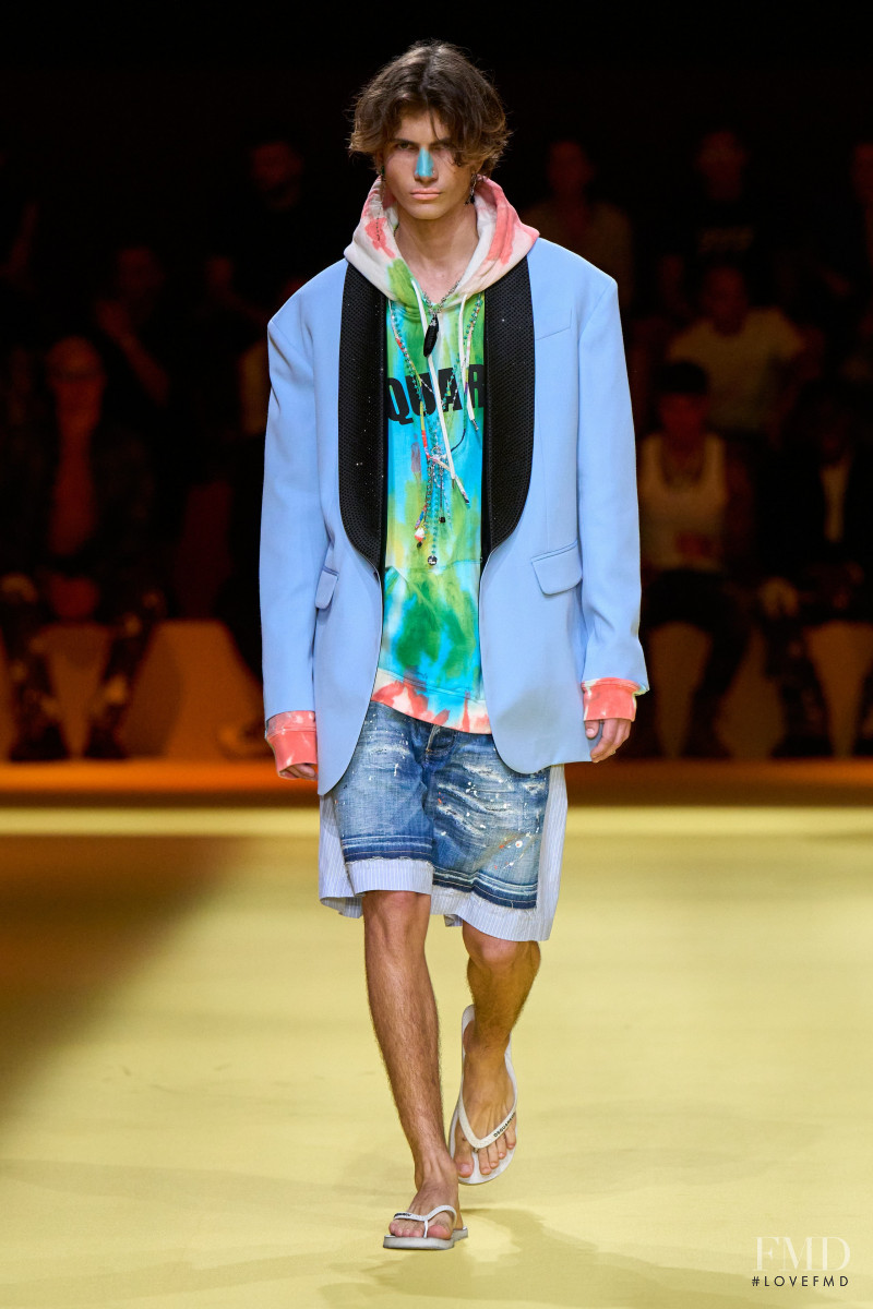 Solomon James McCrackin featured in  the DSquared2 fashion show for Spring/Summer 2023
