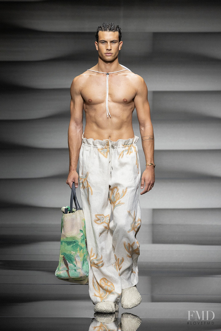 Mattia Narducci featured in  the Emporio Armani fashion show for Spring/Summer 2023