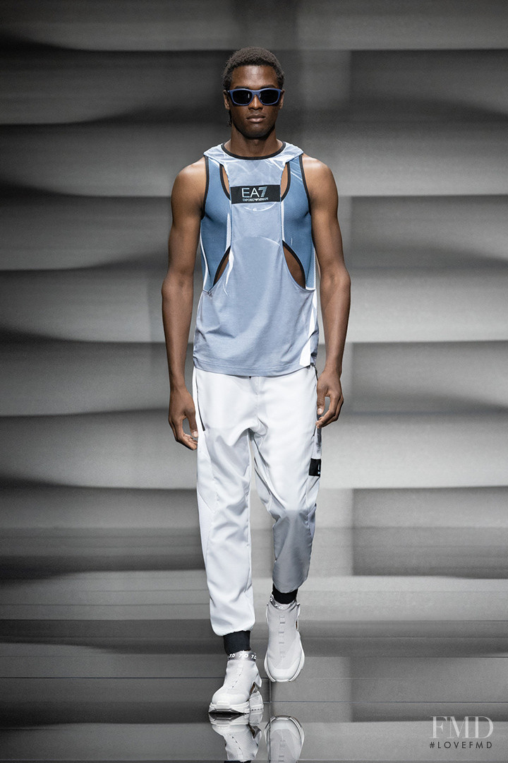 Daniel Morel featured in  the Emporio Armani fashion show for Spring/Summer 2023