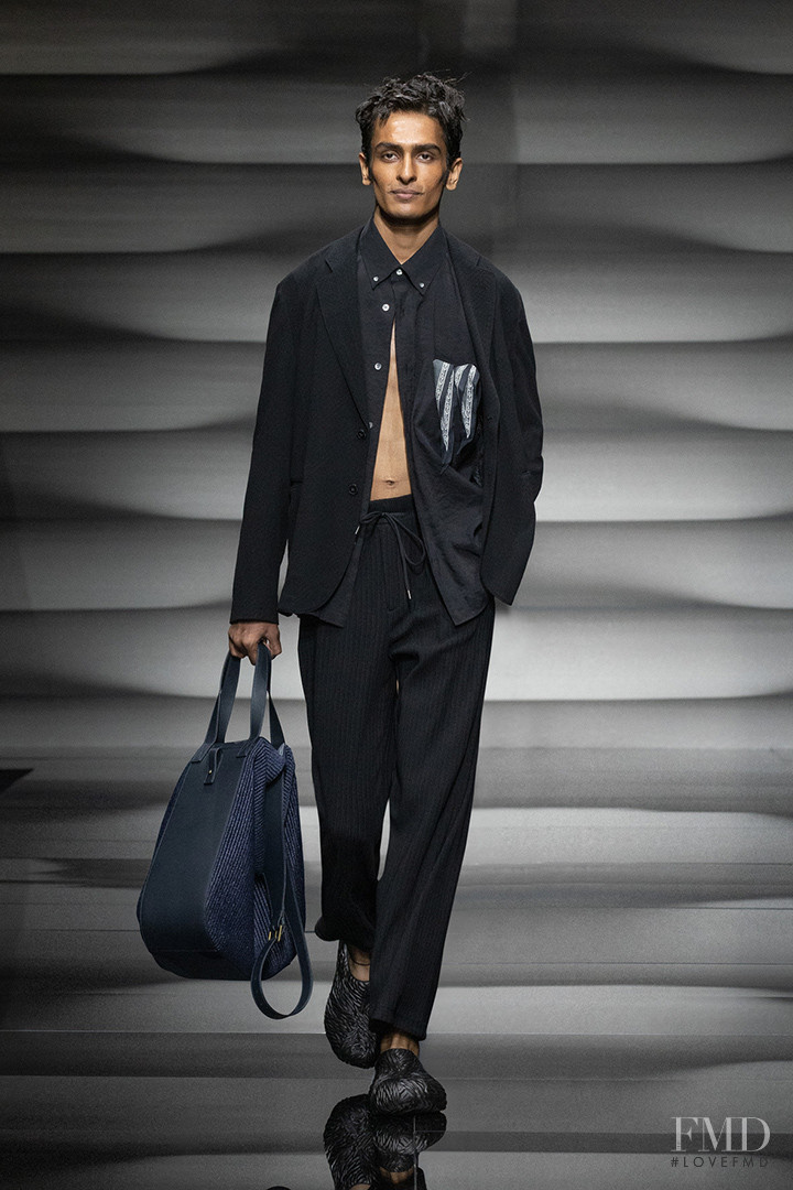 Naman Narnolia featured in  the Emporio Armani fashion show for Spring/Summer 2023