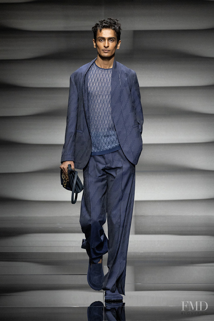 Naman Narnolia featured in  the Emporio Armani fashion show for Spring/Summer 2023