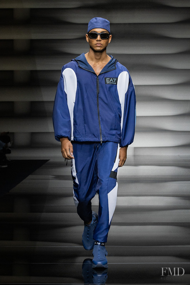 Noah Alef featured in  the Emporio Armani fashion show for Spring/Summer 2023