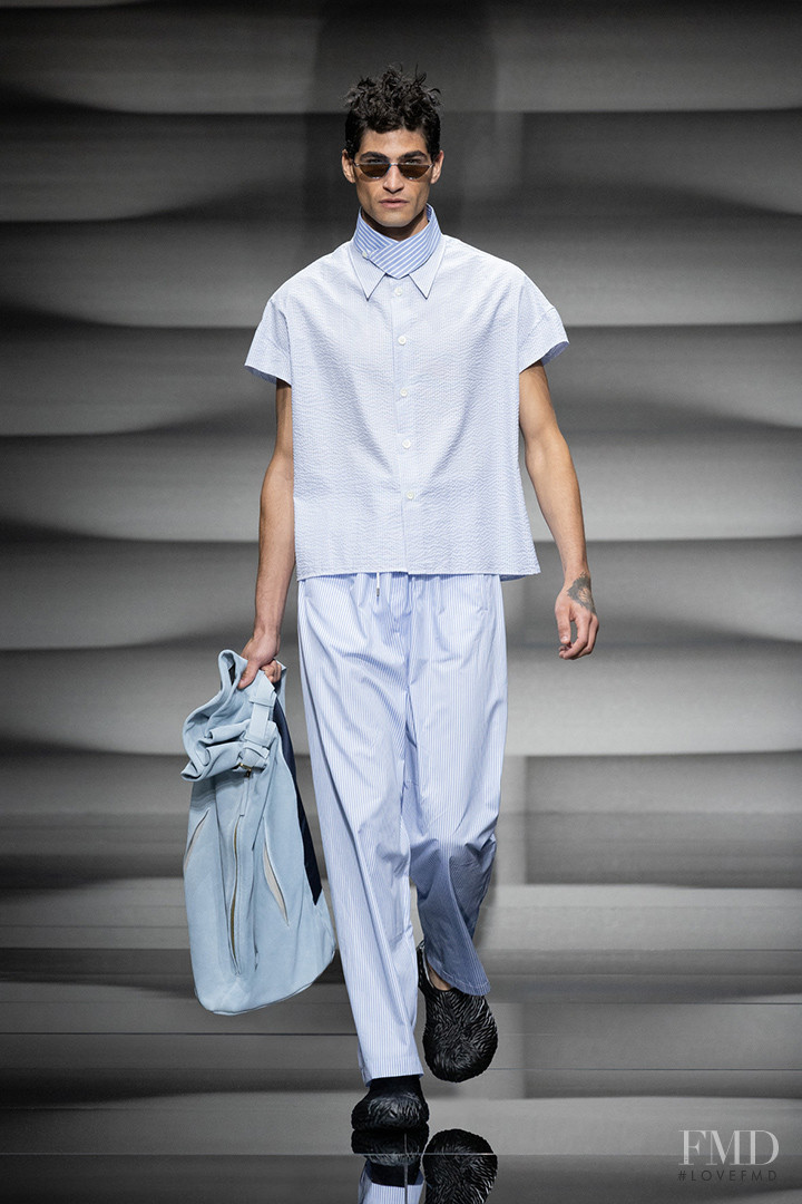 Franco Mazzei featured in  the Emporio Armani fashion show for Spring/Summer 2023