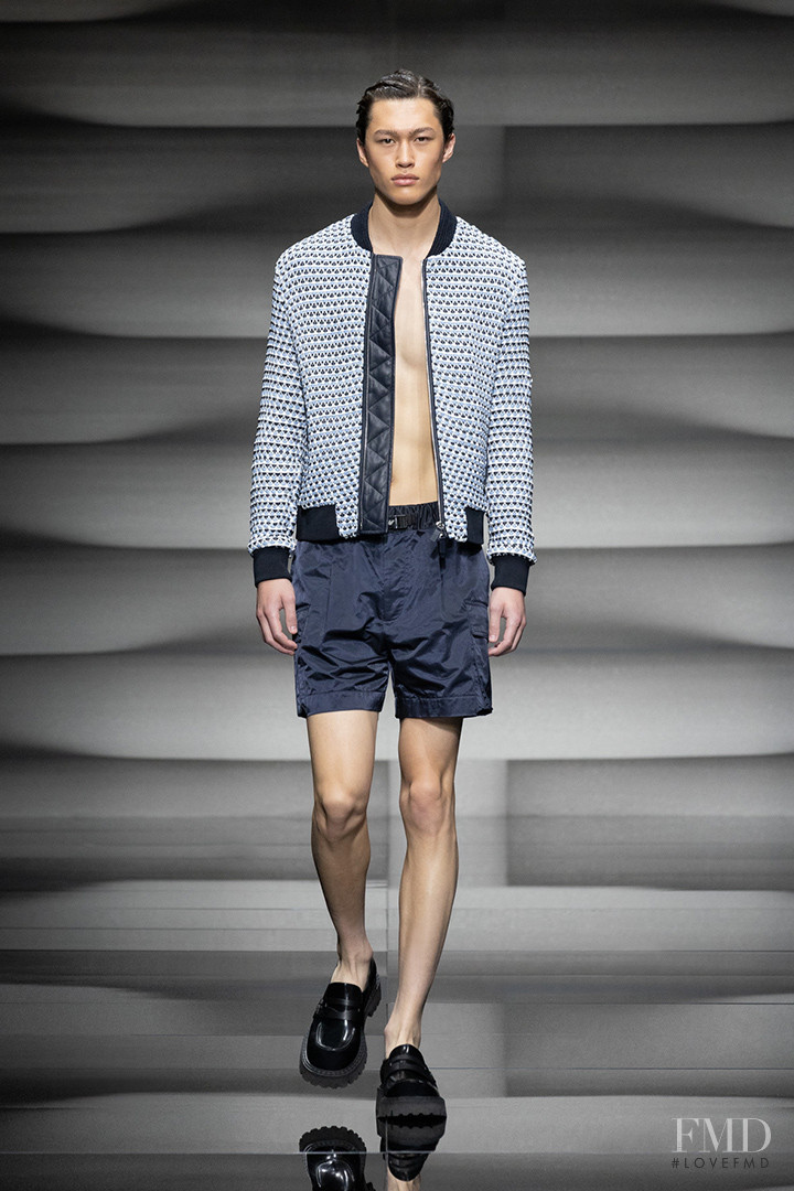 Mathieu Simoneau featured in  the Emporio Armani fashion show for Spring/Summer 2023