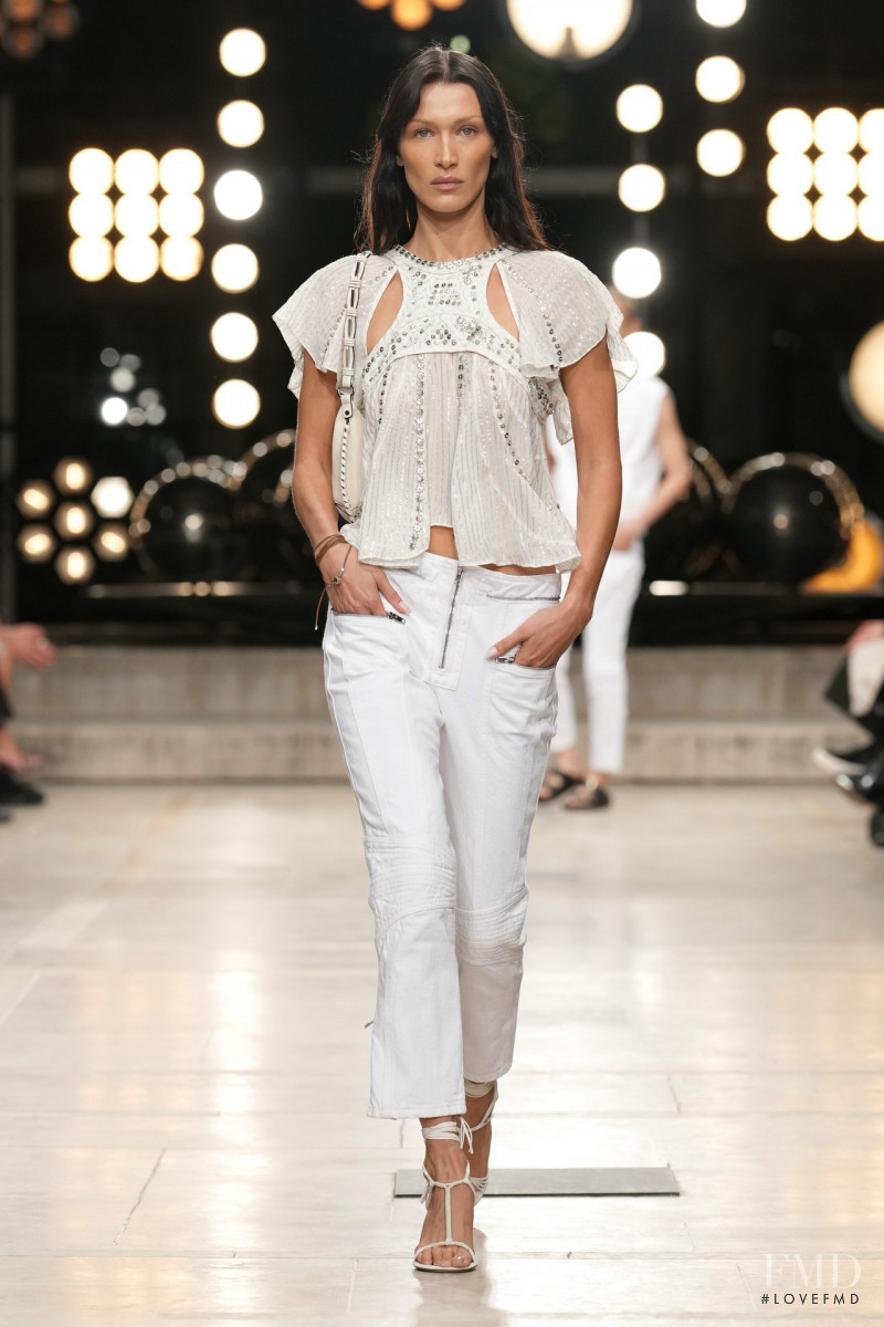 Bella Hadid featured in  the Isabel Marant fashion show for Spring/Summer 2023