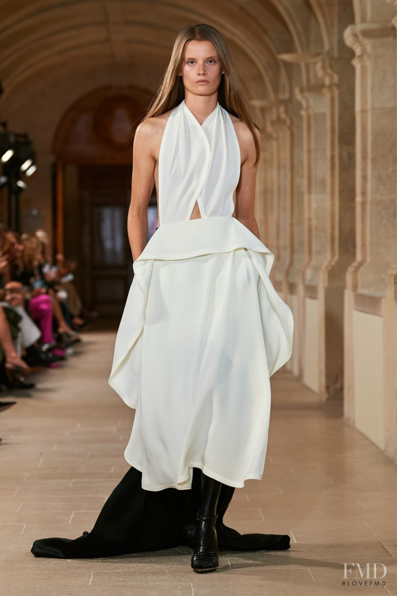 Evie Saunders featured in  the Victoria Beckham fashion show for Spring/Summer 2023