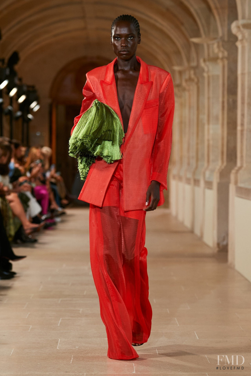 Awar Odhiang featured in  the Victoria Beckham fashion show for Spring/Summer 2023