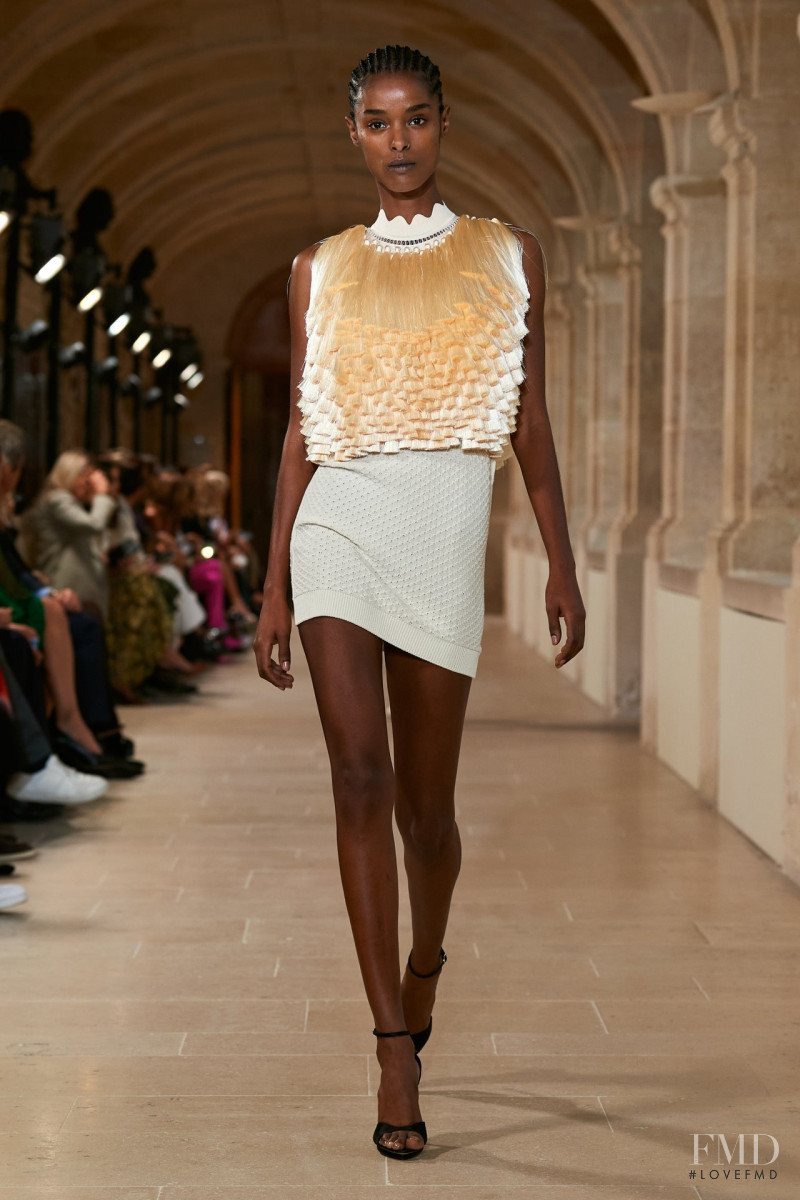 Malika Louback featured in  the Victoria Beckham fashion show for Spring/Summer 2023