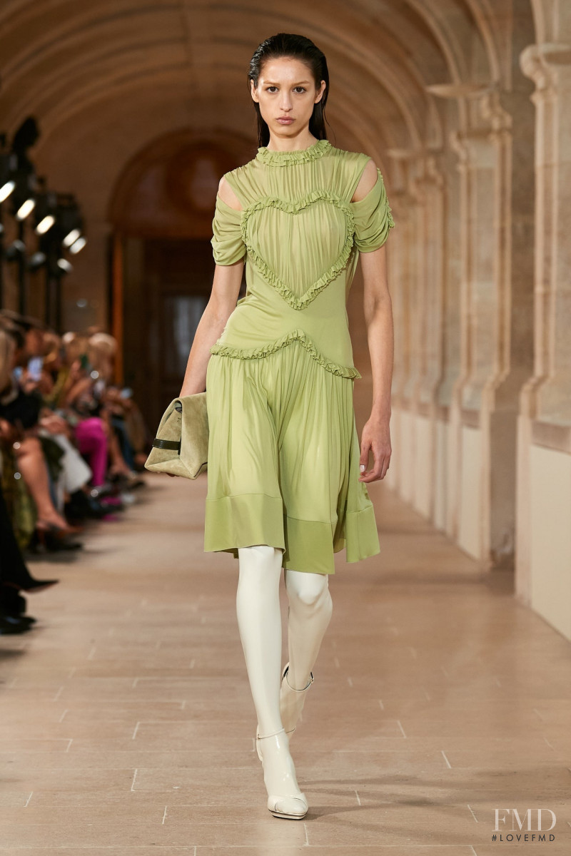 Justina Ageitos featured in  the Victoria Beckham fashion show for Spring/Summer 2023