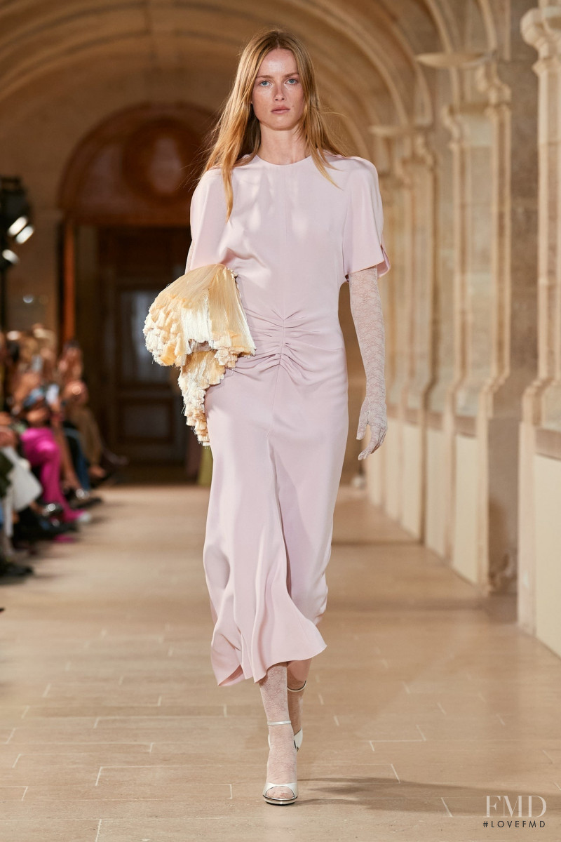 Rianne Van Rompaey featured in  the Victoria Beckham fashion show for Spring/Summer 2023