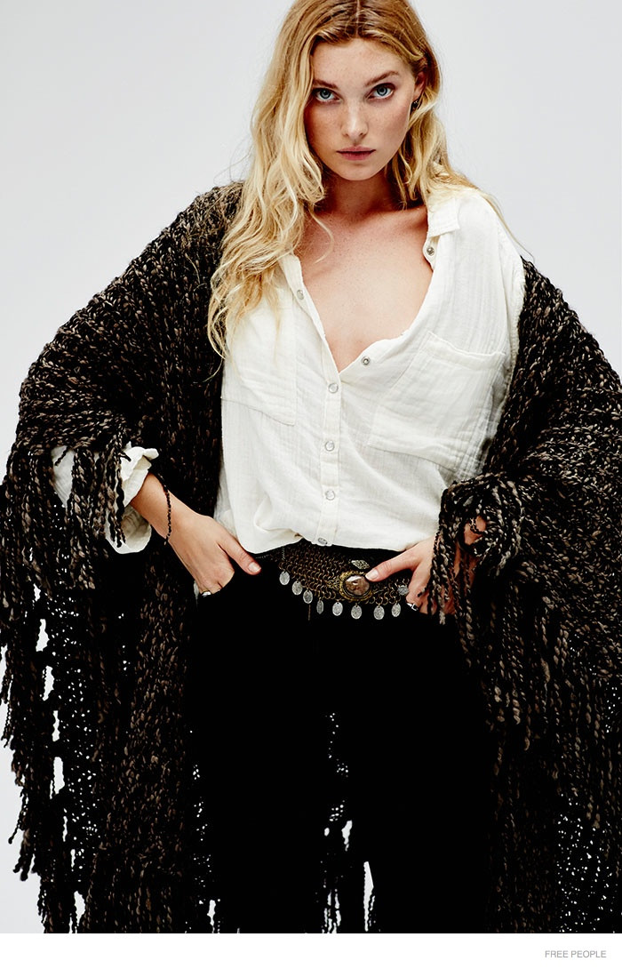 Elsa Hosk featured in  the Free People lookbook for Fall 2014