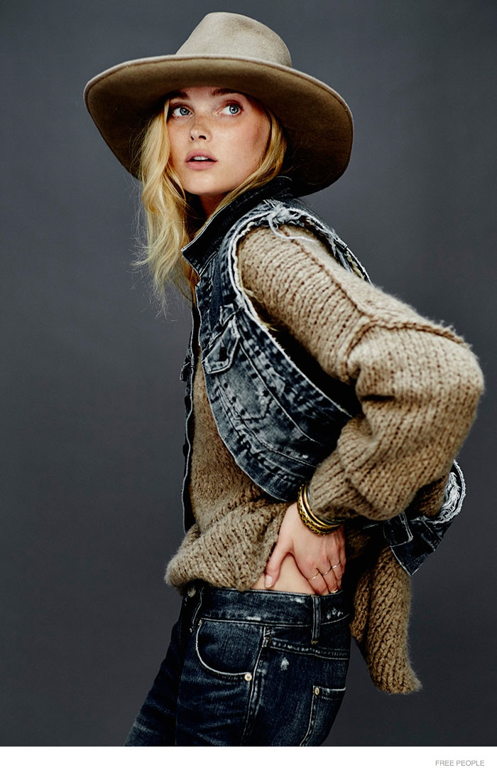 Elsa Hosk featured in  the Free People lookbook for Fall 2014