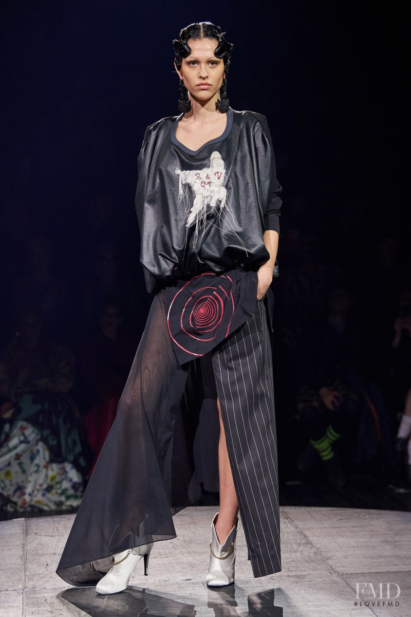 Amelia Gray Hamlin featured in  the Vivienne Westwood fashion show for Spring/Summer 2023