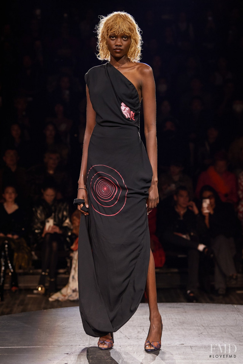 Caren Jepkemei featured in  the Vivienne Westwood fashion show for Spring/Summer 2023