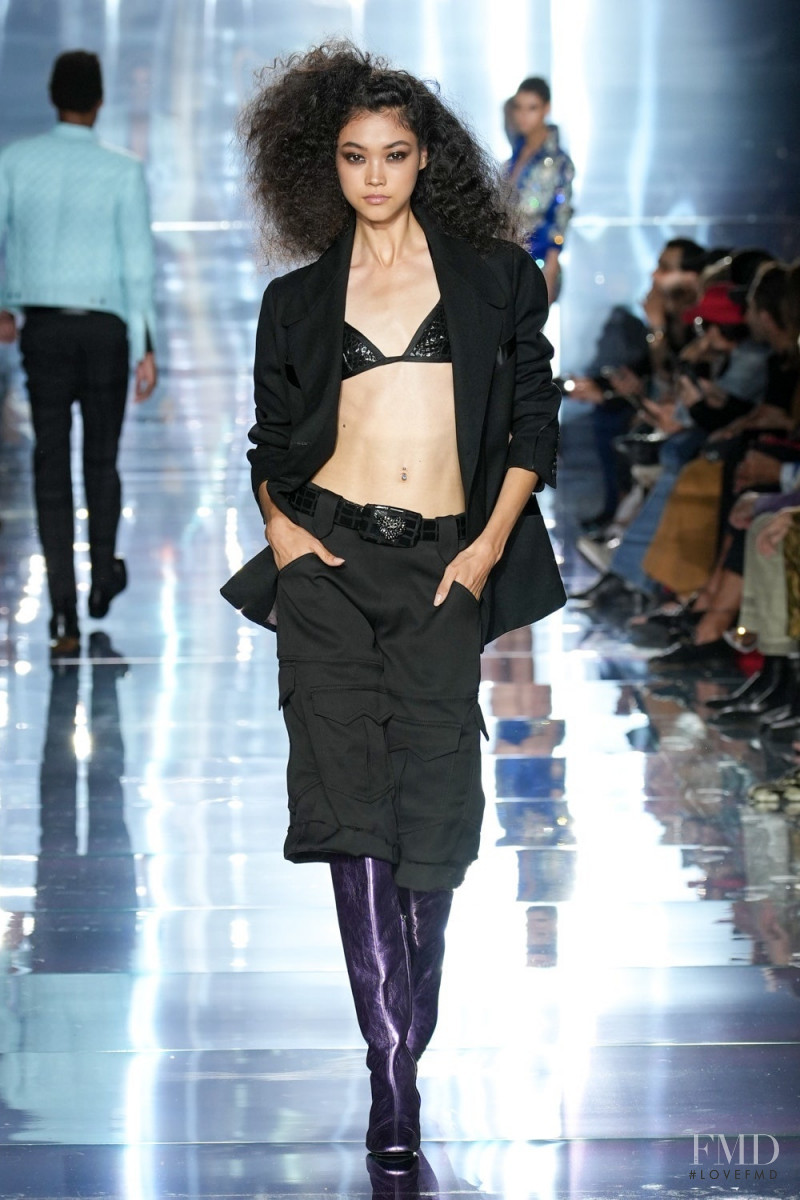 Mika Schneider featured in  the Tom Ford fashion show for Spring/Summer 2023