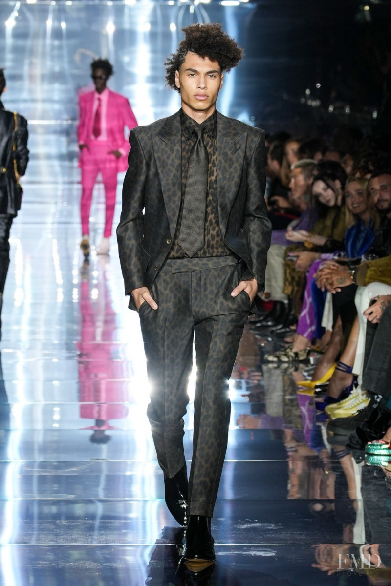 Cash Peters featured in  the Tom Ford fashion show for Spring/Summer 2023