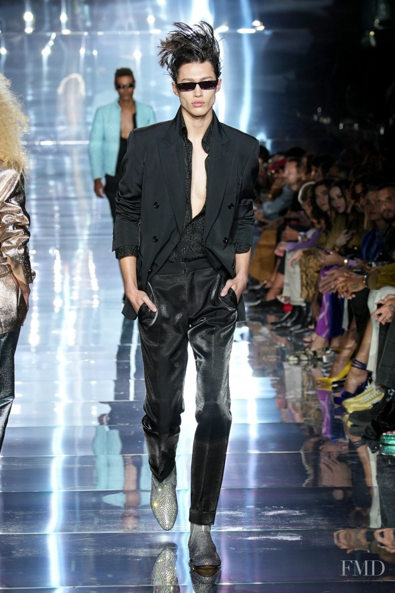 Mathieu Simoneau featured in  the Tom Ford fashion show for Spring/Summer 2023