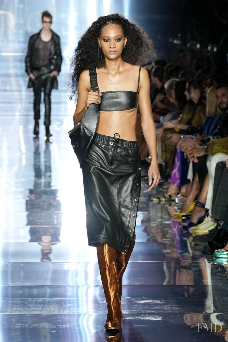 Selena Forrest featured in  the Tom Ford fashion show for Spring/Summer 2023
