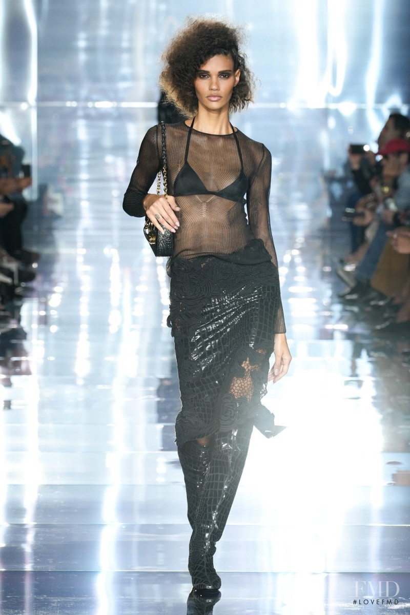 Barbara Valente featured in  the Tom Ford fashion show for Spring/Summer 2023