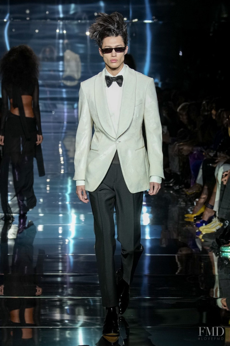 Mathieu Simoneau featured in  the Tom Ford fashion show for Spring/Summer 2023