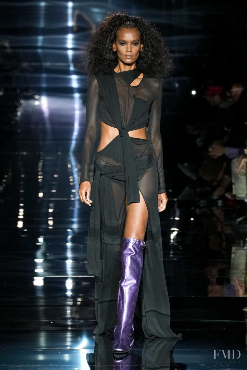 Liya Kebede featured in  the Tom Ford fashion show for Spring/Summer 2023