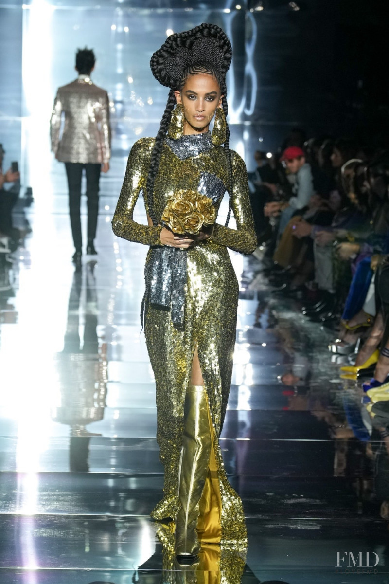 Sacha Quenby featured in  the Tom Ford fashion show for Spring/Summer 2023