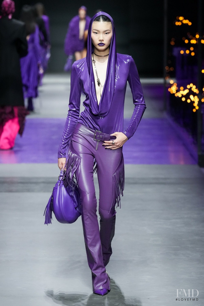 Sherry Shi featured in  the Versace fashion show for Spring/Summer 2023