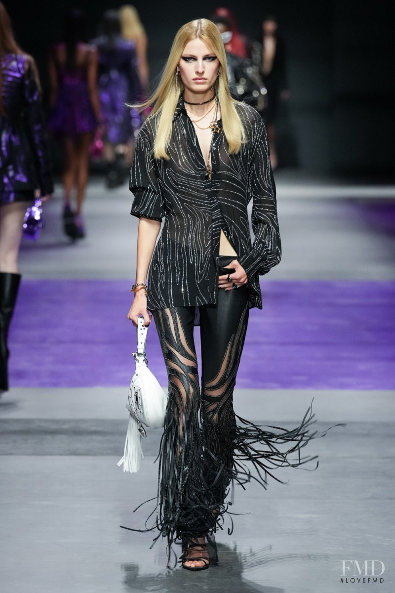 Felice Noordhoff featured in  the Versace fashion show for Spring/Summer 2023