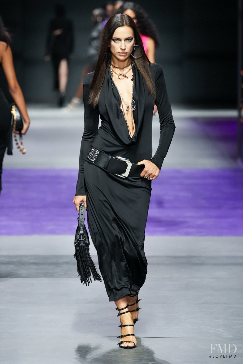 Irina Shayk featured in  the Versace fashion show for Spring/Summer 2023