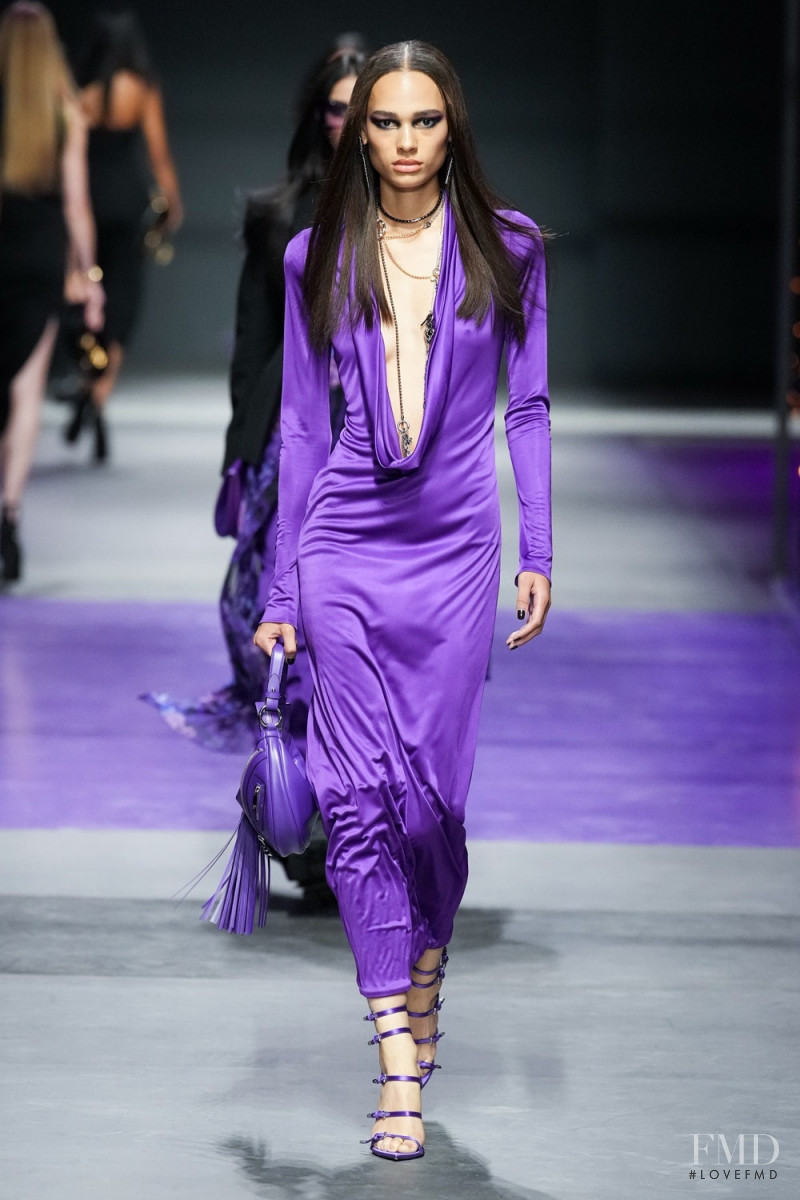 Annemary Aderibigbe featured in  the Versace fashion show for Spring/Summer 2023